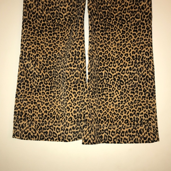 NWT Jcrew Girls Wide Leg Flare Leopard Print Corduroy Pants Trouser Thin Wale 12 - Picture 11 of 11